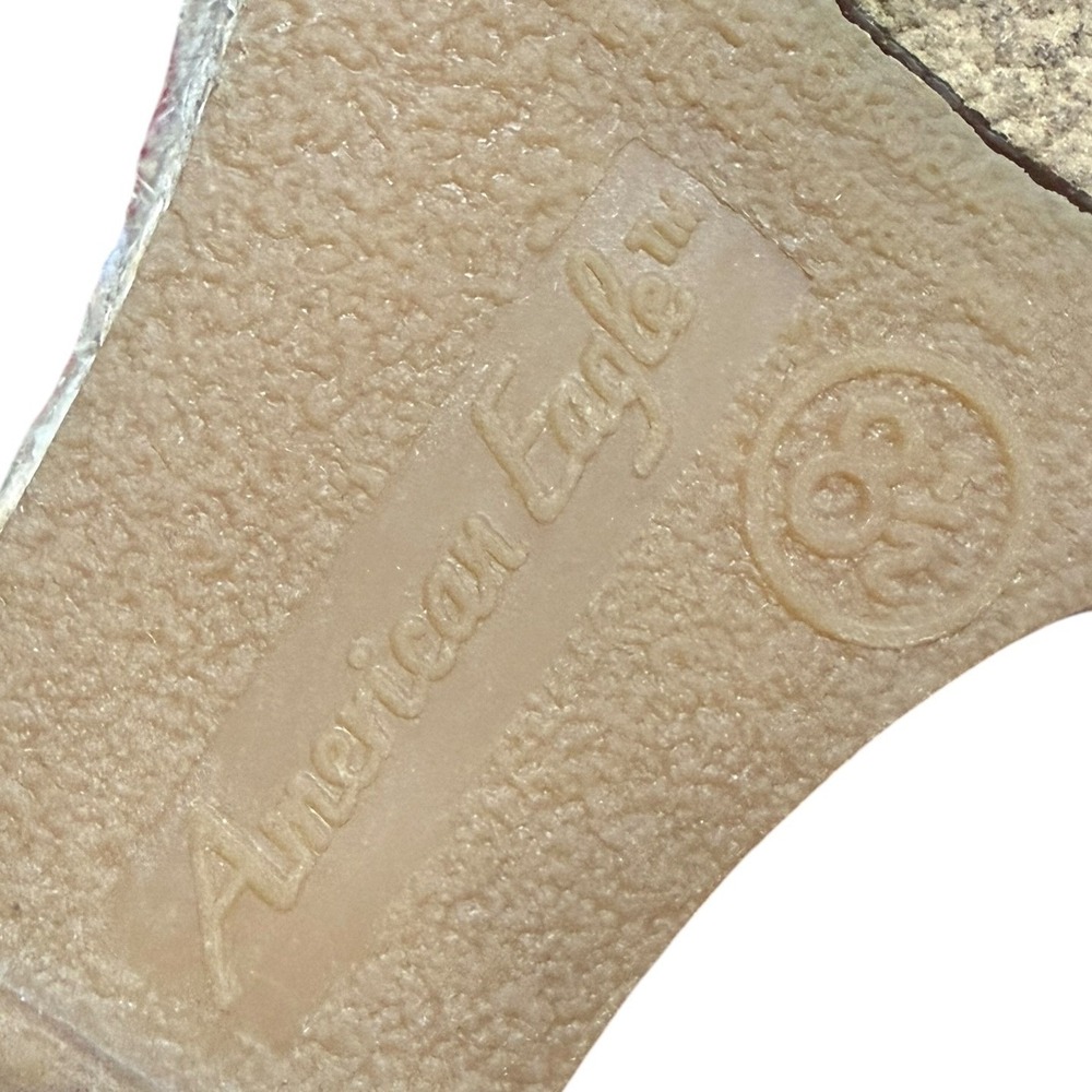 Vintage Red Polka Dot Slingback Wedge Heels Size 8.5 Retro Pinup Parisian Chic - Picture 9 of 12